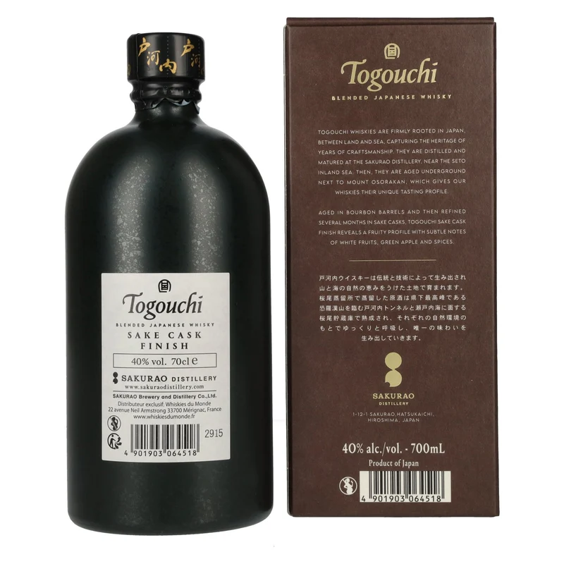 Togouchi Japanese Blended Whisky Sake Cask Finish 40% Vol. 0,7l in Geschenkbox