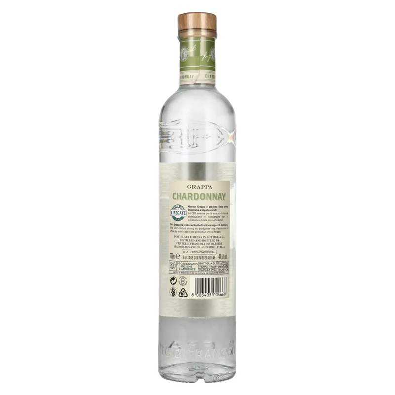 Luigi Francoli Grappa Chardonnay 41,5% Vol. 0,7l