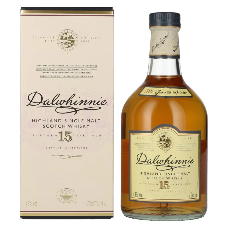 Dalwhinnie 15 Years Old Highland Single Malt Scotch Whisky 43% Vol. 0,7l in Geschenkbox
