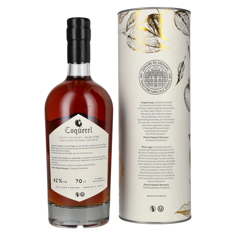 Coquerel Grand Calvados 20 Ans 42% Vol. 0,7l in Geschenkbox