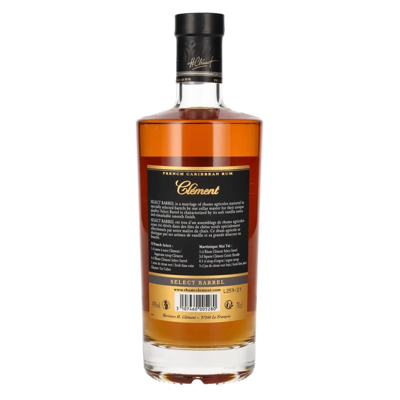 Clément Rhum Agricole Select Barrel 40% Vol. 0,7l