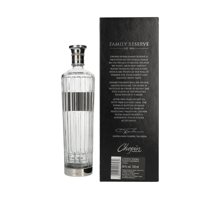 Chopin FAMILY RESERVE Extra Rare Young Potato Vodka 40% Vol. 0,7l in Geschenkbox