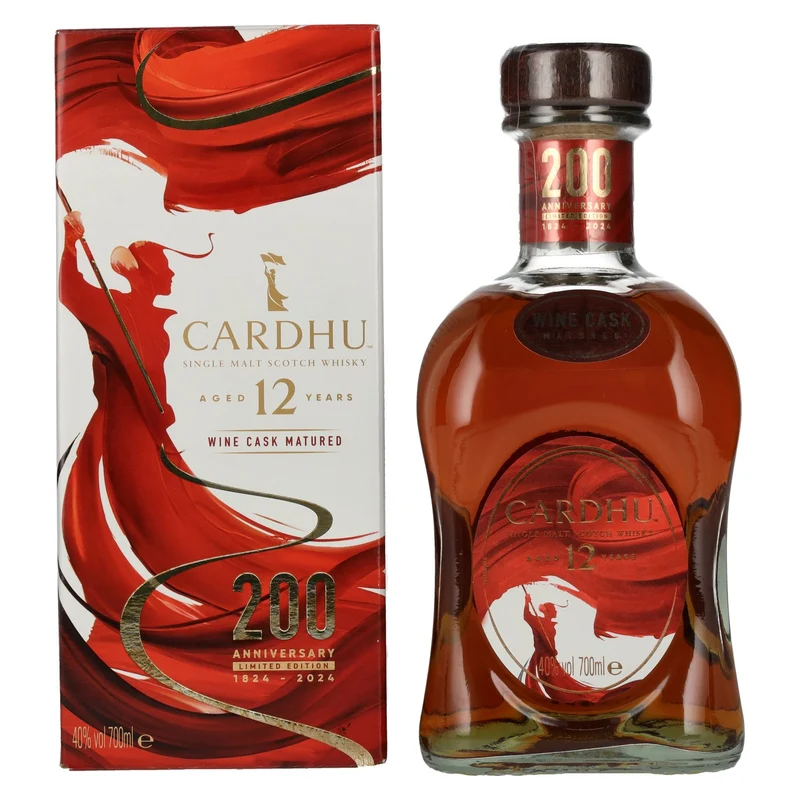 Cardhu 12 Years Old 200th Anniversary Wine Cask Limited Edition 40% Vol. 0,7l in Geschenkbox