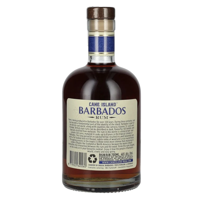 Cane Island BARBADOS Single Island Blend Rum 40% Vol. 0,7l