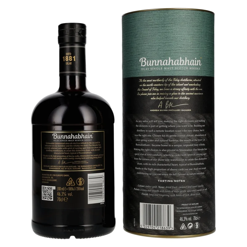 Bunnahabhain STIÙIREADAIR Islay Single Malt Scotch Whisky 46,3% Vol. 0,7l in Geschenkbox