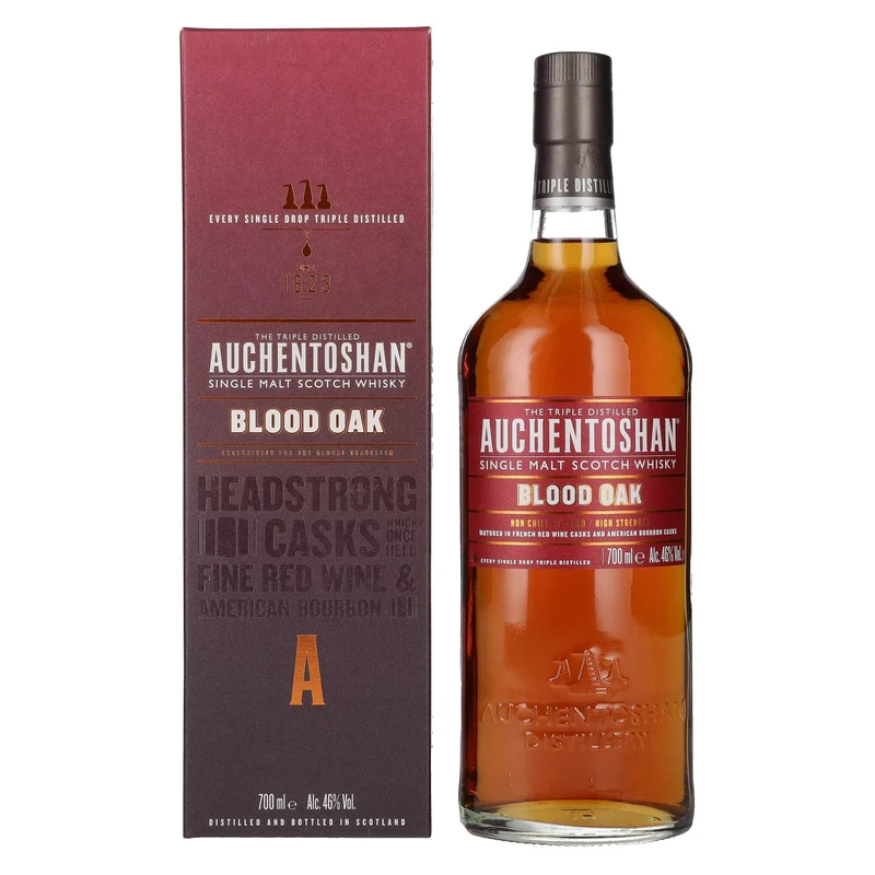 Auchentoshan BLOOD OAK Single Malt Scotch Whisky 46% Vol. 0,7l in Geschenkbox