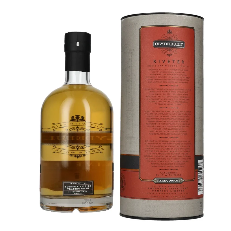 Ardgowan Clydebuilt RIVETER Single Grain Scotch Whisky 50% Vol. 0,7l in Geschenkbox