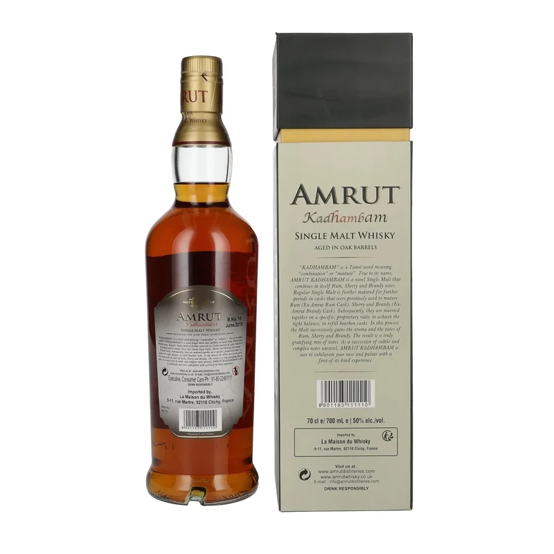 Amrut KADHAMBAM Single Malt Whisky 50% Vol. 0,7l in Geschenkbox