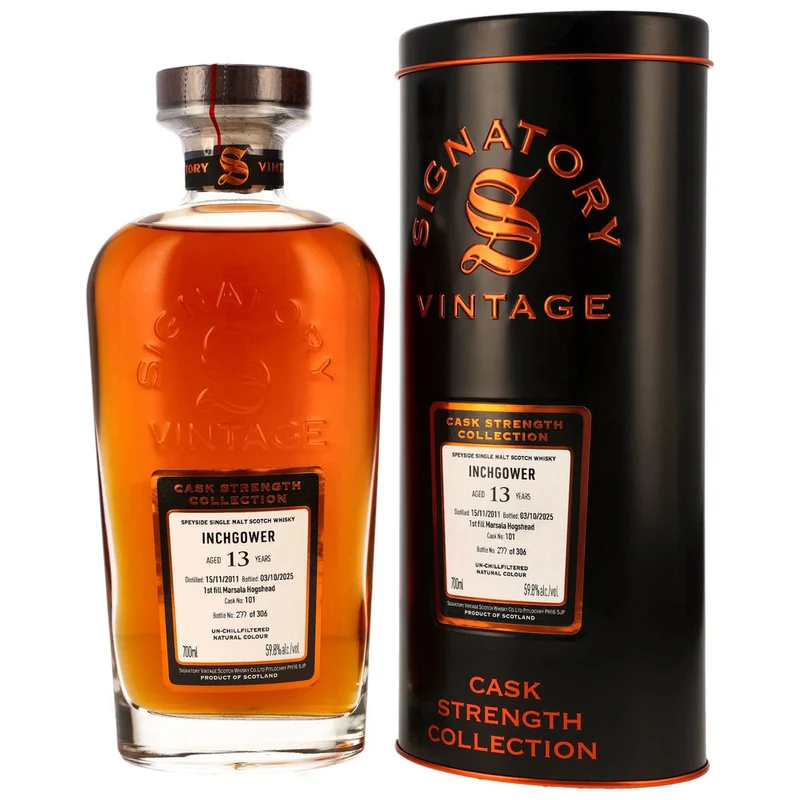 Inchgower 13 Jahre 2011/2025 - Signatory Vintage - 1st Fill Marsala Hogshead - #101 59,8% 0,7l