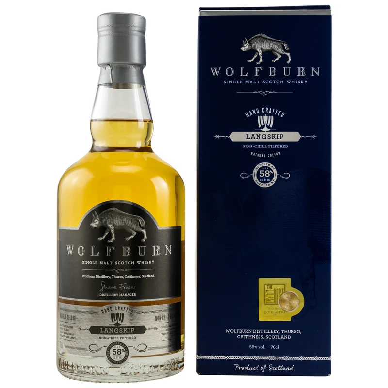 Wolfburn Langskip | Highland Single Malt Whisky | First-Fill Bourbon Fässer | NAS | 58% Vol. | 0,70l