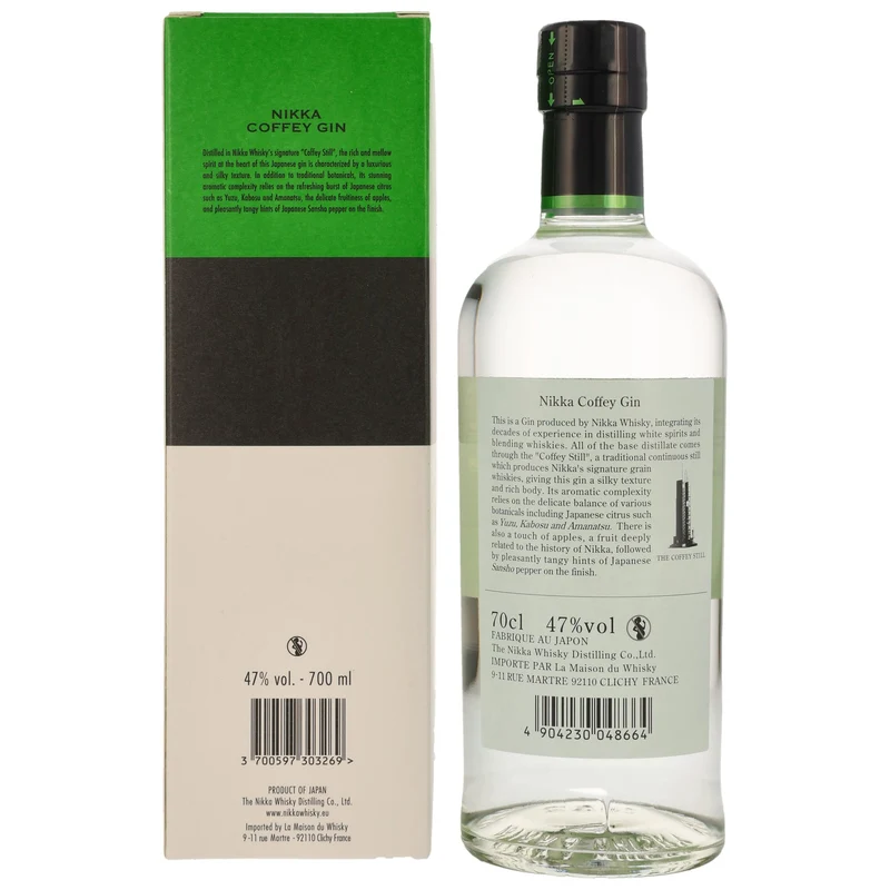 Nikka Coffey Gin | Japanischer Gin | 47% Vol. | 0,7l