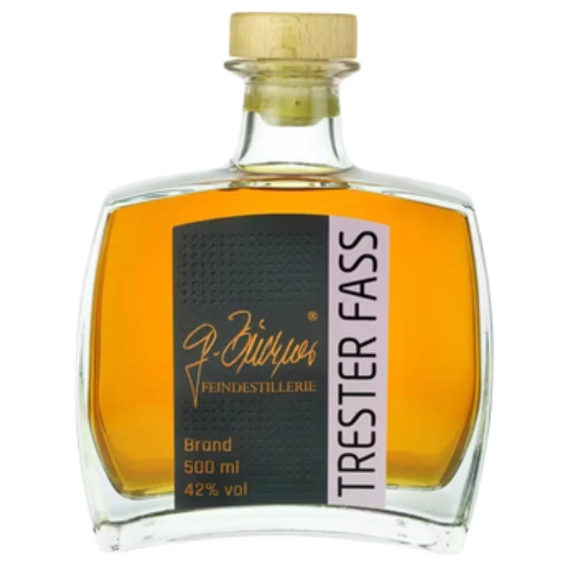 Edelbrand Trester fassgelagert | Trester-Brand | Feindestillerie Gerhard Büchner | 42% Vol. | 0,5l