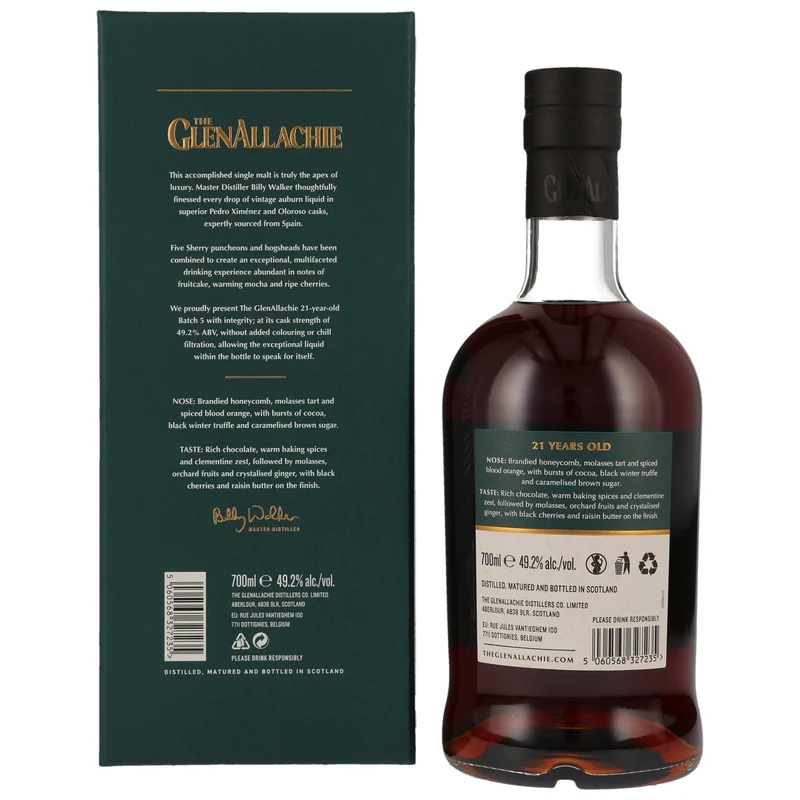 GlenAllachie | 21 Jahre | Batch 5 | Cask Strength | 49,2%