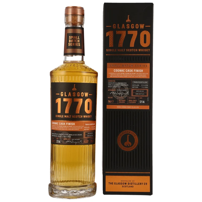 1770 Glasgow | 2018/2023 | Cognac Cask Finish #18/965-967 | 52%