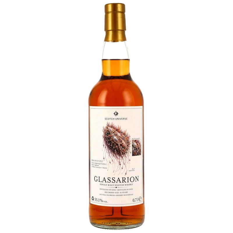 GLASSARION 11 Jahre 2014/2026 - Scotch Universe - 1st Fill Oloroso Sherry Hogshead 55,1% 0,7l