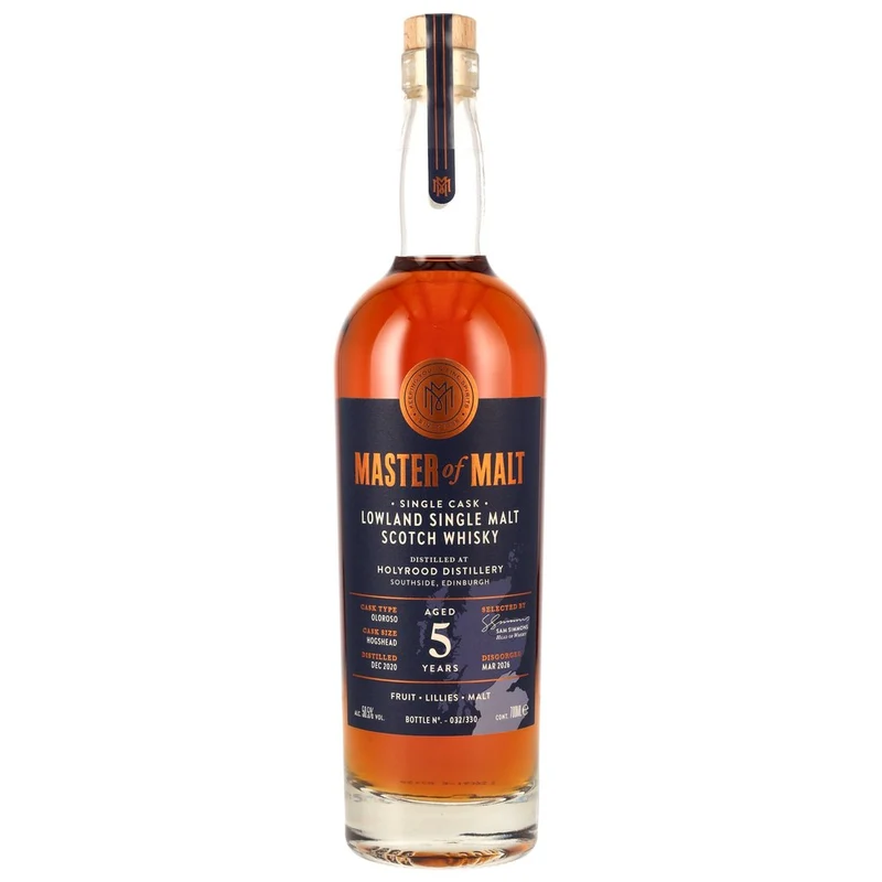 Holyrood 5 Jahre 2020/2026 Oloroso Sherry Hogshead - Master of Malt 50,5% 0,7l