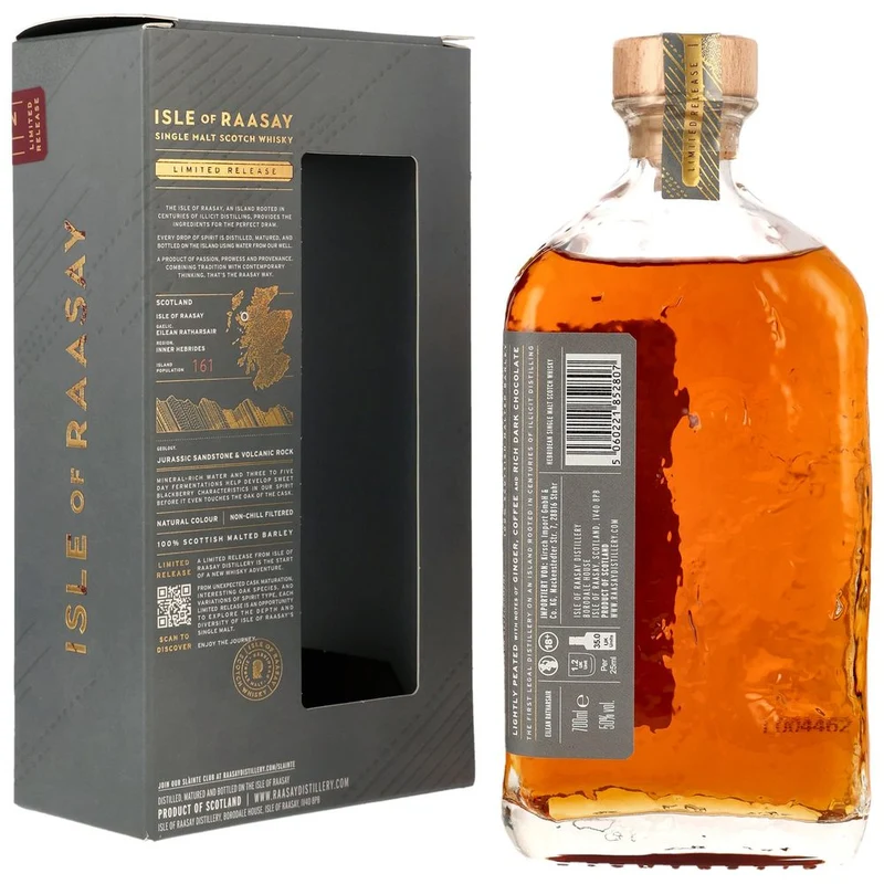 Isle of Raasay Single Malt Whisky - Oak Species: Hungarian Oak Oloroso Sherry Barrique 50,0% 0,7l