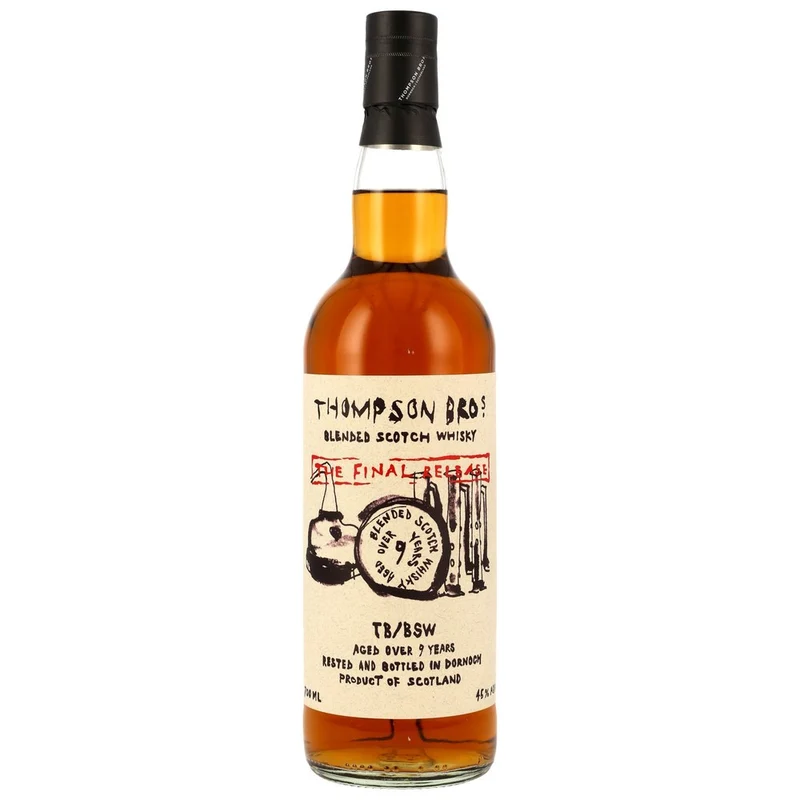 TB/BSW Blended Scotch Whisky - 9 Jahre - Final Release - Thompson Bros. 45,0% 0,7l