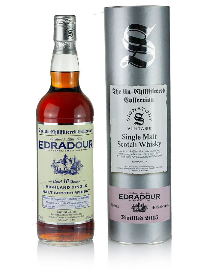 Edradour 10 Year Old 2015 Signatory Un-Chillfiltered