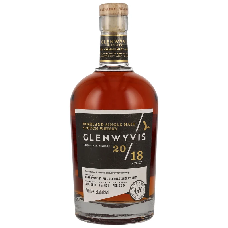 GlenWyvis | 2018/2024 | 5 Jahre | Oloroso Single Cask #243 | 61,5%