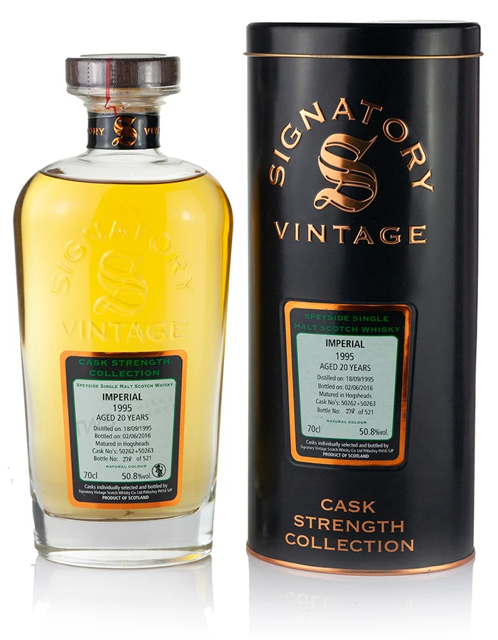 Imperial 20 Year Old 1995 Signatory Cask Strength