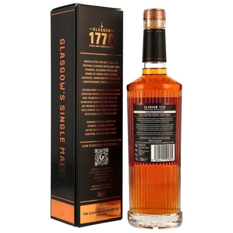 Glasgow 1770 9 Jahre 2017/2026 - Kirsch 50th Anniversary - Palo Cortado Sherry Cask #17/228 - 58,9% 0,7l