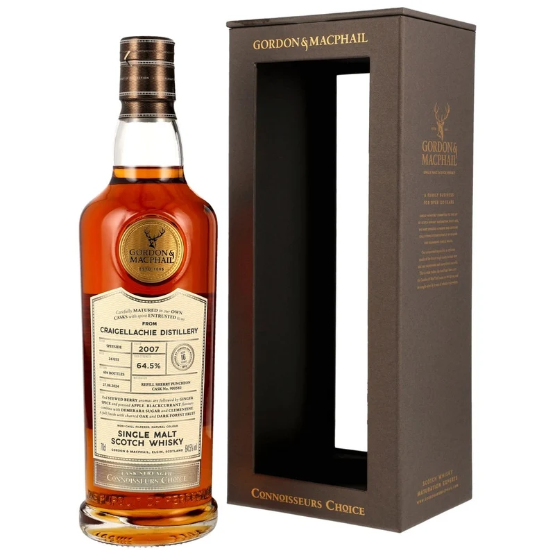 Craigellachie 16 Jahre 2007/2024 Connoisseurs Choice - Gordon & MacPhail - Refill Sherry Puncheon - 900582 64,5% 0,7l