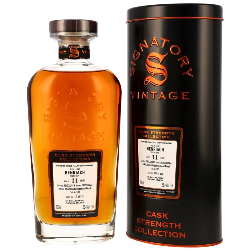 Benriach 11 Jahre 2015/2026 1st Fill Amontillado Sherry Cask Finish #101 - SV CS 58,4% 0,7l