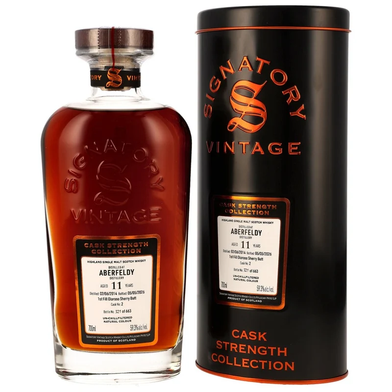 Aberfeldy 11 Jahre 2014/2026 1st Fill Oloroso Sherry Butt #2 - SV CS 59,3% 0,7l