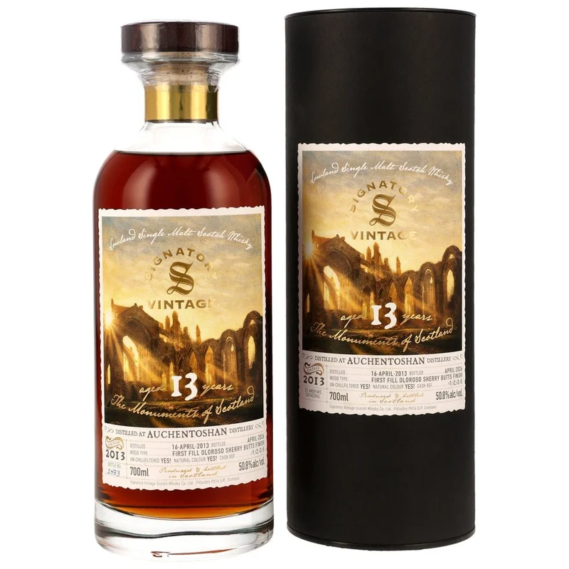 Auchentoshan 13 Jahre 2013/2026 1st Fill Oloroso Sherry Butts Finish - SV Monuments of Scotland 50,8% 0,7l
