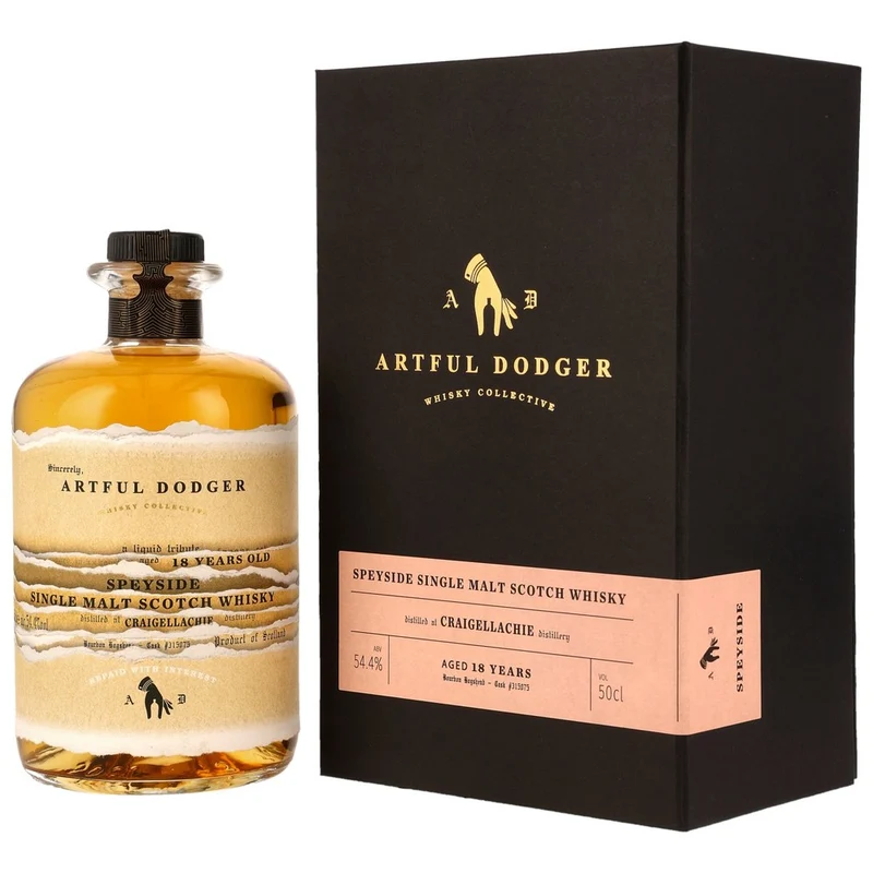 Craigellachie 18 Jahre 2005/2024 Bourbon Hogshead #315075 - Artful Dodger 54,4% 0,5l