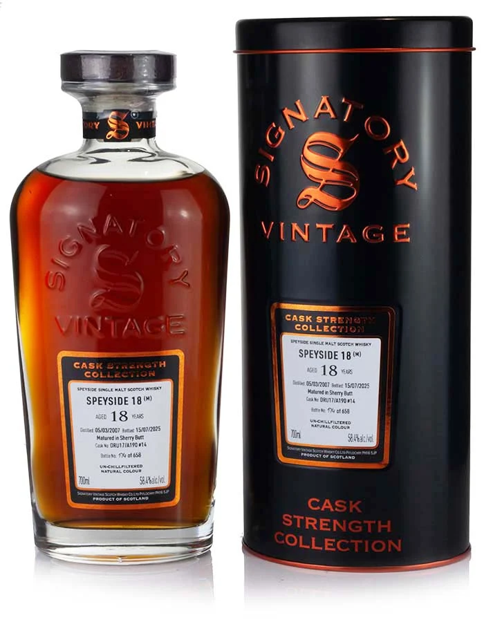 Mystery Malt (Speyside M) 18 Year Old 2007 Signatory Cask Strength