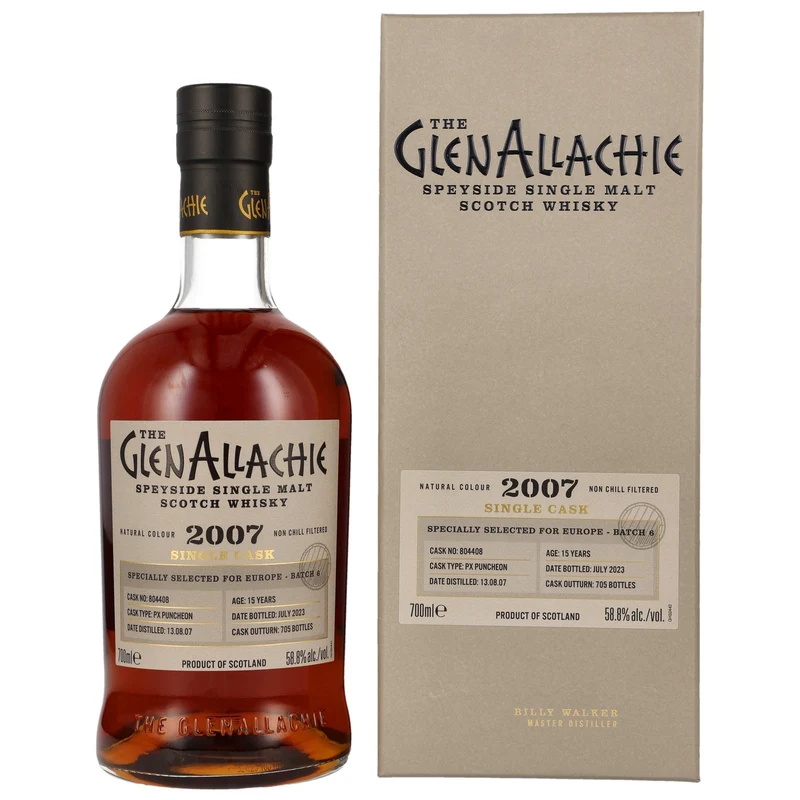 GlenAllachie | 15 Jahre | PX #804408 | 2007/2023 | Batch 6 | 58,8%