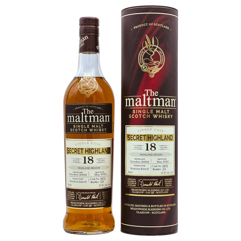 Secret Highland | The Maltman | 18 Jahre | 2004/2023 | Cask #1973 | 47,8%