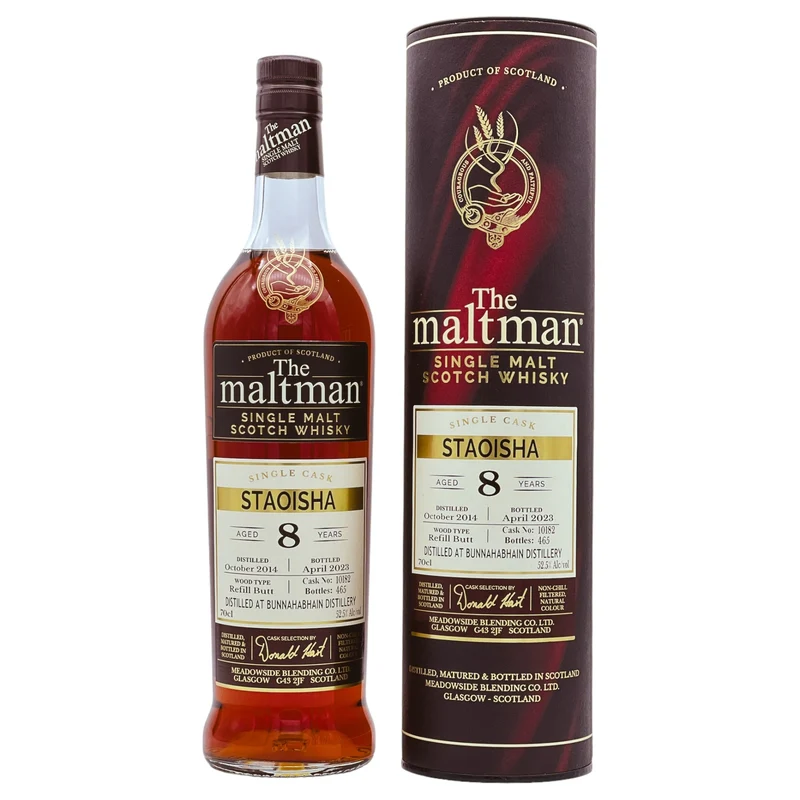 Bunnahabhain Staoisha | The Maltman | 8 Jahre | 2014/2023 | Cask #10182 | 52,5%