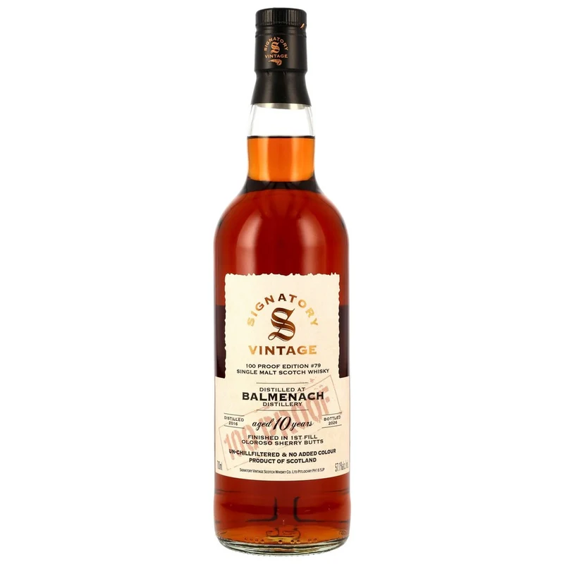 Balmenach 10 Jahre 2016/2026 1st Fill Oloroso Sherry Butts Finish - Signatory 100 PROOF Edition #79 57,1% 0,7l