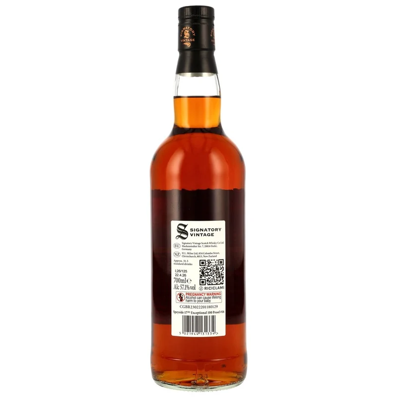 Speyside 17 (M) 17 Jahre 2008/2026 1st Fill Oloroso Sherry Butts - SV 100 PROOF Exceptional Edition #16 57,1% 0,7l