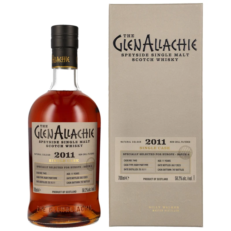 GlenAllachie | Ruby Port Pipe #7445 | 11 Jahre | 2011/2023 | 58,2%