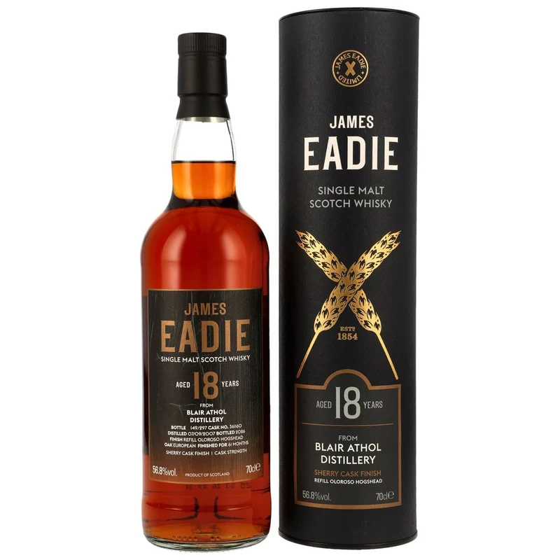 Blair Athol 18 Jahre 2007/2026 Refill Oloroso Sherry Hogshead Finish #361160 - James Eadie 56,8% 0,7l
