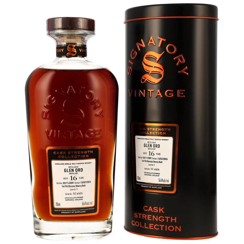 Glen Ord 16 Jahre 2009/2026 1st Fill Oloroso Sherry Butt #1 - Sig CS 56,4% 0,7l