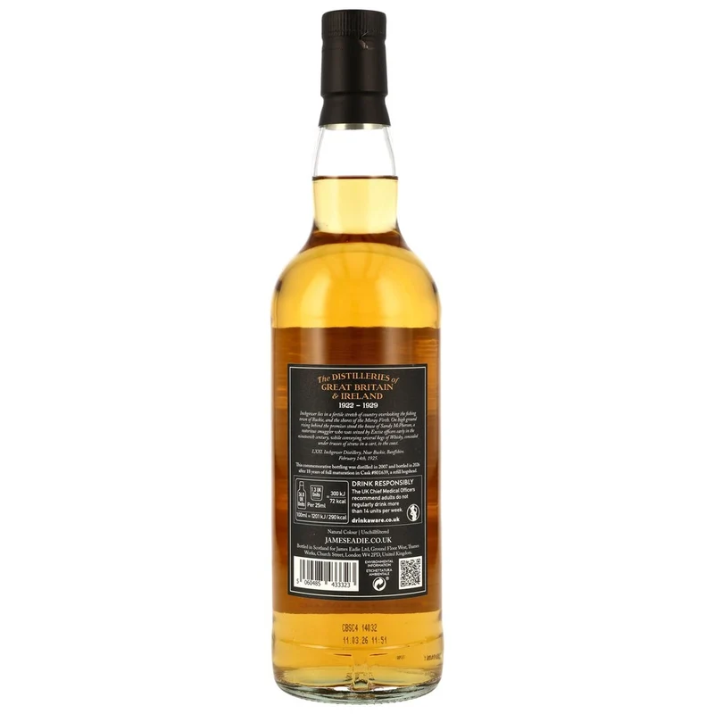 Inchgower 18 Jahre 2007/2026 Refill Hogshead #801639 - James Eadie 52,5% 0,7l