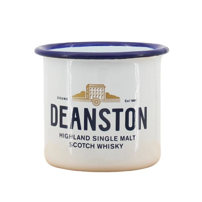 Deanston Emaille Tasse mit Aufdruck