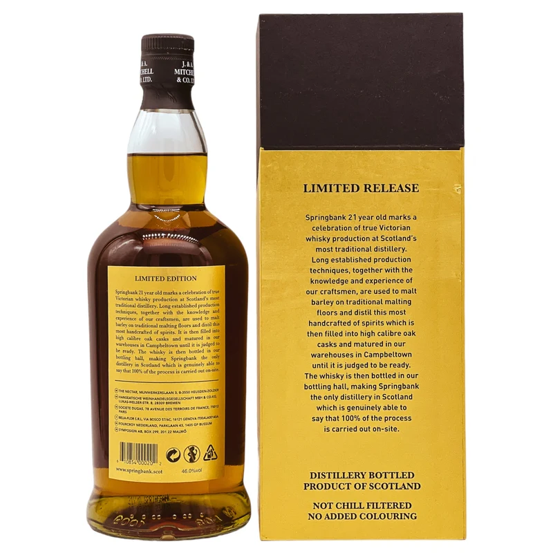 Springbank | 21 Jahre | 2023 Abfüllung | 46%