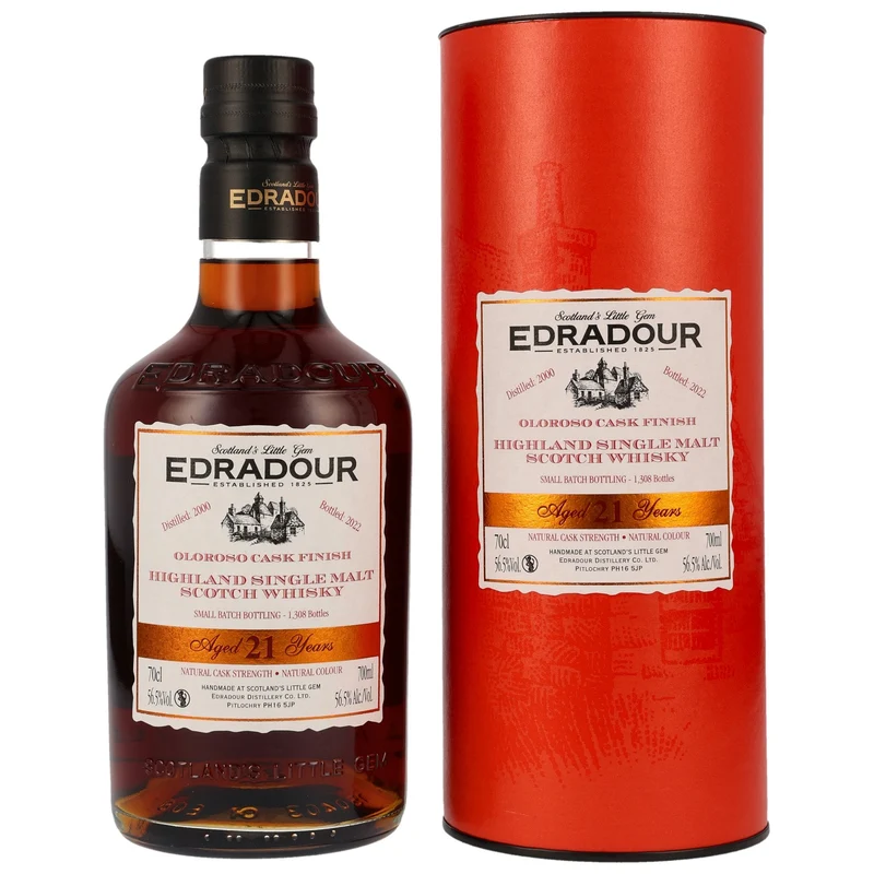 Edradour | 21 Jahre | 2000/2022 | Sherry Finish #3152+3157 | 56,5%