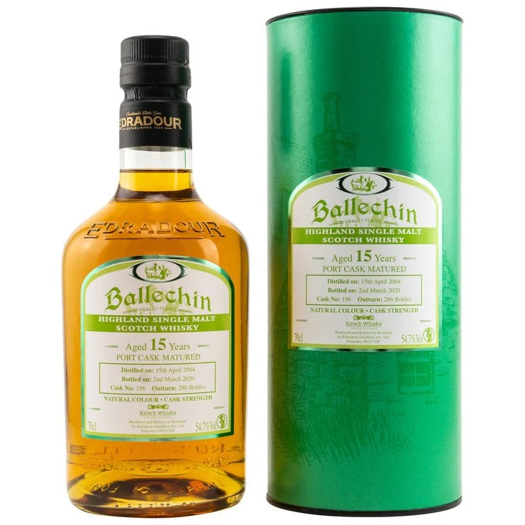 Ballechin | 15 Jahre | 2004/2020 | Port Cask | Cask #196 | 54,7%