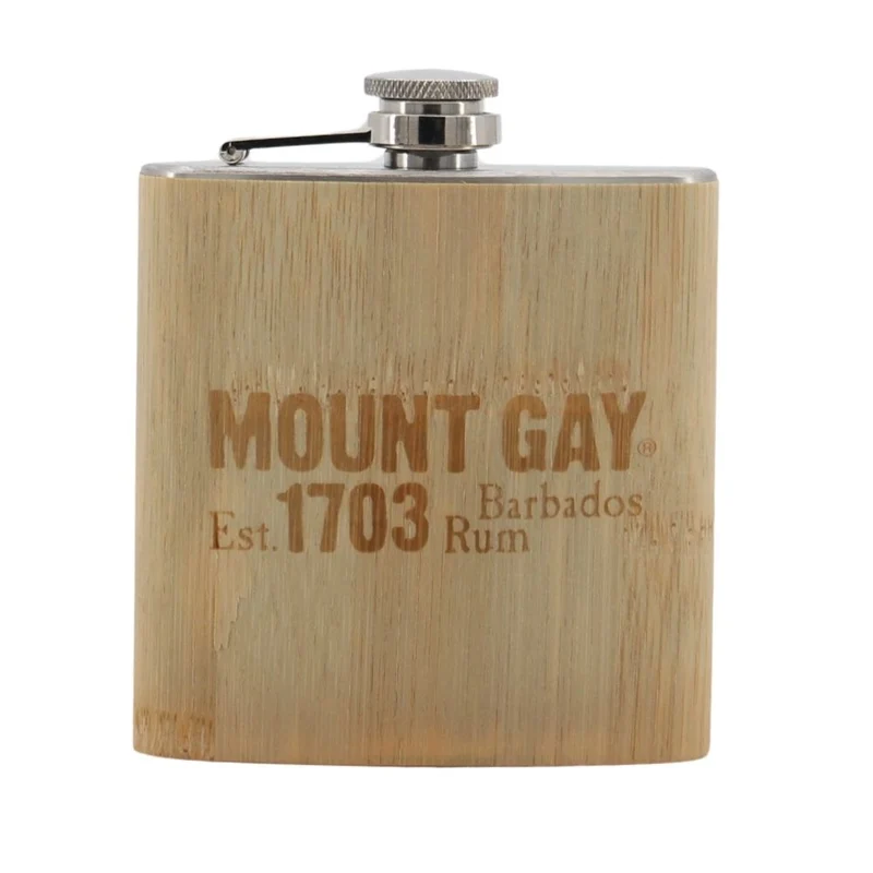 Mount Gay Flachmann mit Holzummantelung