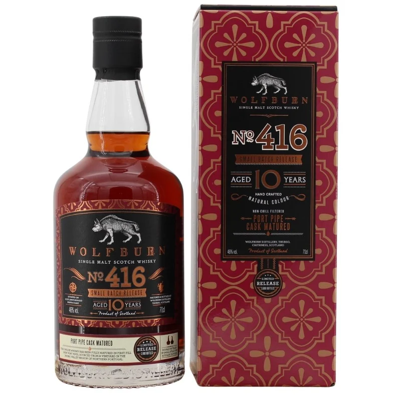 Wolfburn 10 Jahre Small Batch No. 416 Ruby Port Cask 46% 0,7l