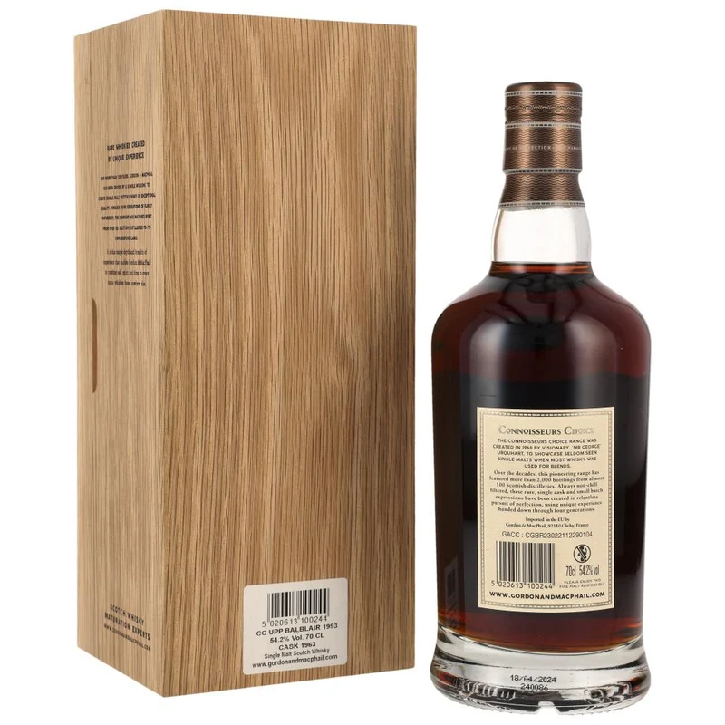 Balblair 1993/2024 - 30 y.o. - G&M CC UPPER #1963 54,2% 0,7l