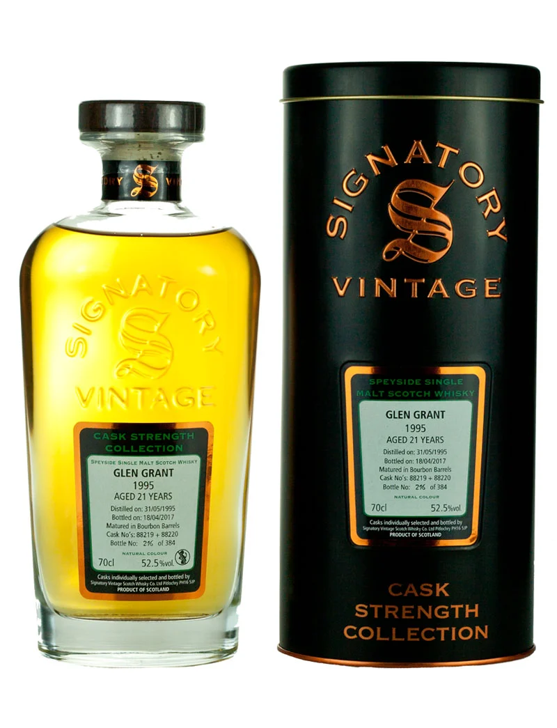 Glen Grant 21 Year Old 1995 Signatory Cask Strength