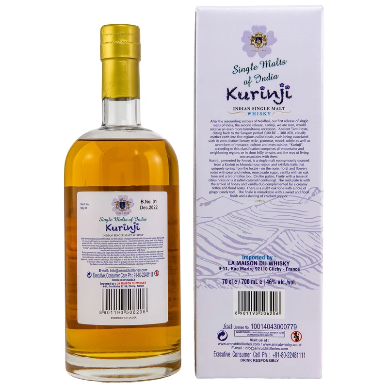 Amrut | Kurinji | Single Malts of India | 46%